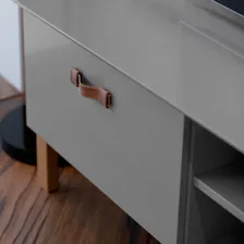 Estante Bancada Prateleira Suporte Rack Sala Sonetto Vivare Cinza Para Tv Foto mini 4
