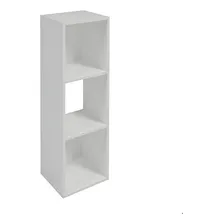Estante De Livros 3 Nichos Em Mdf Branco Foto  mini 1