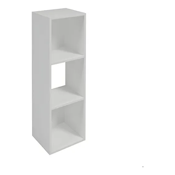 Estante De Livros 3 Nichos Em Mdf Branco Foto 1