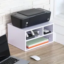 Estante De Mesa Escrit贸rio Mdf Suporte Impressora 40cm Foto mini 2