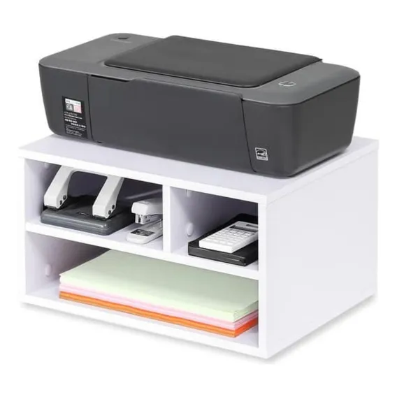 Estante De Mesa Escrit贸rio Mdf Suporte Impressora 40cm Foto 1