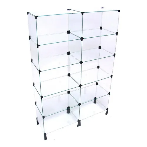 Estante De Vidro 0,80 X 1,60 X 0,30 Cor Preto Foto 1