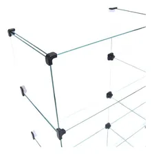 Estante De Vidro 1,00 X 1,60 X 0,30 Cor Preto Foto mini  2