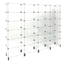Estante De Vidro Modulado - 2,00 X 1,90 X 0,30 Cor Transparente Foto mini 1