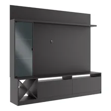Estante Home Para Tv Até 50 Polegadas 1 Porta De Vidro Wt Cor Grafite Foto mini  3