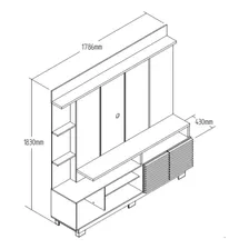 Estante Home Para Tv Até 65 Polegadas 2 Portas Ga Foto mini 4