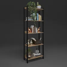 Estante Livreiro Organizador Estilo Industrial Com Prateleiras - Livreiro Versátil Para Casa Ou Escritório Foto mini  3