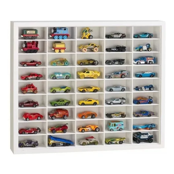 Estante Luxo Para 45 Hot Wheels Miniaturas Cor Branca P-01 Foto 1