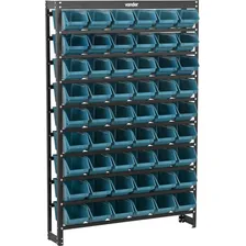 Estante Metálica Com Gavetas 54/5 Azul - Vonder Cor Preto E Azul Foto mini 1