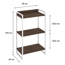 Estante Multiuso 104cmx60cm 3 Prateleiras Kuadra Foto mini 4