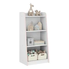 Estante Organizador De Brinquedos Movelbras Branco Rosa Foto  mini 1