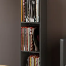 Estante Para Discos Lps Vinil Cd Dvd Fita Coleções Cores Cor Preto Foto mini 2