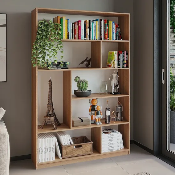 Estante Para Livros 180cmx120cm 4 Prateleiras Seattle Bewt Foto 1