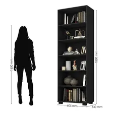 Estante Para Livros 5 Prateleiras Office M贸veis Le茫o Ffwt Foto mini 3