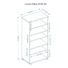 Estante Para Livros 5 Prateleiras Office M贸veis Le茫o Wt Foto mini 3