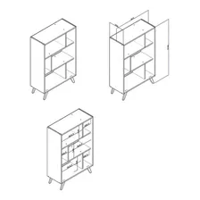 Estante Para Livros Baixa Rt 3015 Branco - Móvel Bento Foto mini  2