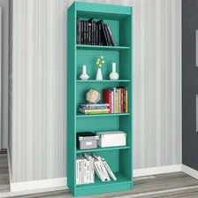 Estante Para Livros Sapiranga 4 Prateleiras Turquesa Foto  mini 1