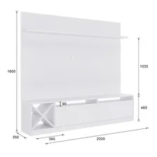 Estante Para Tv Até 65 Polegadas 2 Portas 2022 Bac Branco Foto mini 4