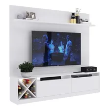 Estante Para Tv Até 65 Polegadas 2 Portas 2022 Bac Branco Foto mini  2