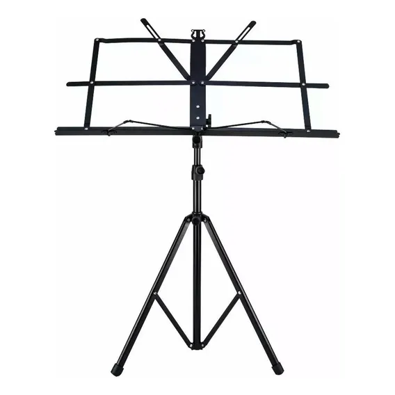 Estante Pedestal De Partitura Dobrável Com Bolsa - Preto Foto 1