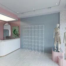 Estante Prateleira Aramada Estoque Roupas Arara 42 Nichos Cor Tela Branca Com Conectivo Branco Foto mini 2