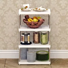 Estante Prateleira Modular Multiuso 4 Andares Organizadora Cor Branco Foto mini 2