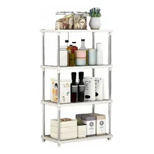 Estante Prateleira Modular Multiuso 4 Andares Organizadora Cor Branco Foto mini 1