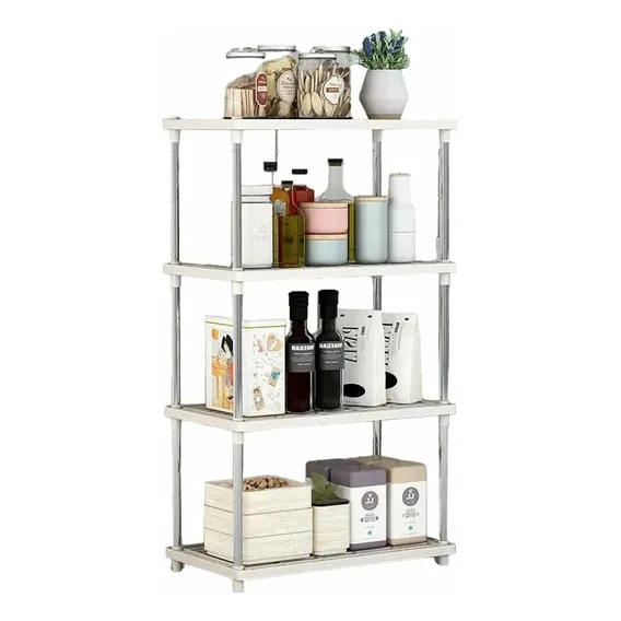 Estante Prateleira Modular Multiuso 4 Andares Organizadora Cor Branco Foto 1
