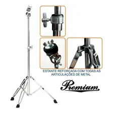 Estante Prato Reta Premium Cs 310 Percussão Pro Bateria Foto mini 4