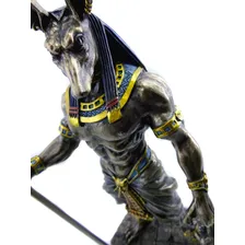 Estatua Anúbis Guardião E Guia Dos Mortos Imagem Cor Bronze Foto mini 4