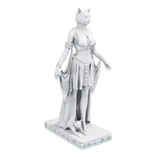 Estátua Bastet Deusa Egípcia - Estatueta - Bastete Cor Cor Mármore Foto mini  2