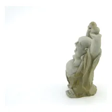 Estátua Buda Rindo Com Bola Cor Cimento Resina 10 Cm Foto mini 2
