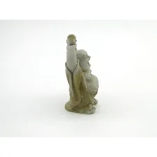 Estátua Buda Rindo Com Bola Cor Cimento Resina 10 Cm Foto mini 4