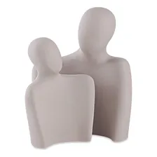 Estatua Casal Mart Decorativa Escultura Premium Cor Cinza médio Foto mini 1
