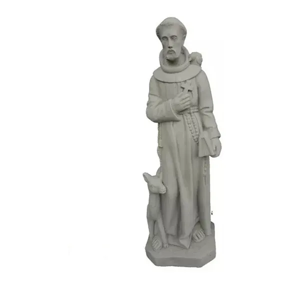 Estátua De São Francisco Em Cimento Alt: 82cm Foto 1