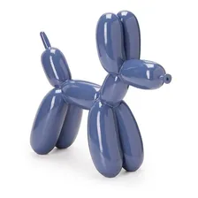 Estatua Decorativa Escultura Enfeite Cachorro Bexiga Mart Cor Azul Foto mini 2