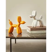 Estatua Decorativa Escultura Enfeite Cachorro Bexiga Mart Cor Azul Foto mini 3