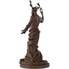Estatua Deus Cernuno Celta Wicca - Estatueta Cernunnos Cor Cor Madeira Foto mini 4