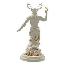 Estatua Deus Cernuno Celta Wicca - Estatueta Cernunnos Cor Cor Mármore Dourado Foto mini 4