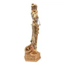 Estátua Deusa Têmis, Dama Da Justiça Cor Dourado Foto mini 4