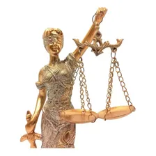 Estátua Deusa Têmis, Dama Da Justiça Cor Dourado Foto mini  2