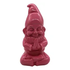 Estátua Duende Da Magia Meditando - Rosa Foto  mini 1
