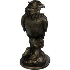Estátua Escultura Águia Americana Símbolo Liberdade Resina Cor Estilo Ouro Velho Foto mini  3