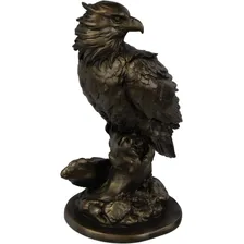 Estátua Escultura Águia Americana Símbolo Liberdade Resina Cor Estilo Ouro Velho Foto mini  2