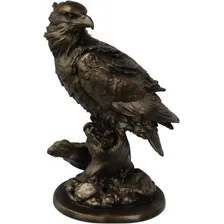 Estátua Escultura Águia Americana Símbolo Liberdade Resina Cor Estilo Ouro Velho Foto  mini 1