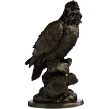 Estátua Escultura Águia Americana Símbolo Liberdade Resina Cor Estilo Ouro Velho Foto mini 4