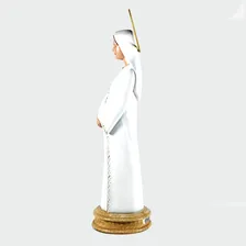 Estatua Escultura Imagem 30cm Maria Nossa Senhora Grávida Cor Branco Foto mini 4