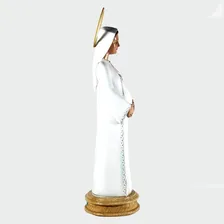 Estatua Escultura Imagem 30cm Maria Nossa Senhora Grávida Cor Branco Foto mini 2