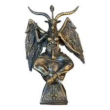 Estátua Exclusiva Baphomet Dourado - Decoração Resina Foto mini 1