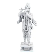 Estátua Figura Religiosa Imagem Lord Krishna Cor Cor Mármore Foto mini 1